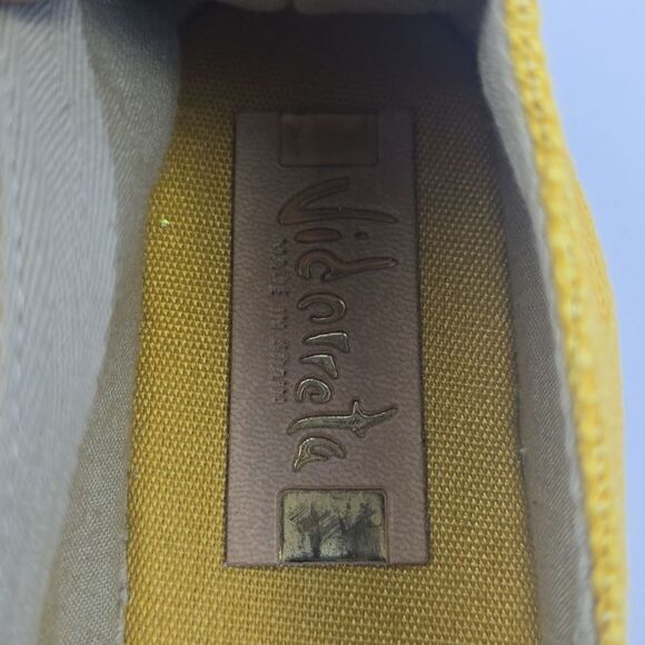 Vidorreta Made in Spain Women's Espadrilles Yellow Canvas Size EU 37 / US 6.5 - Picture 6 of 8